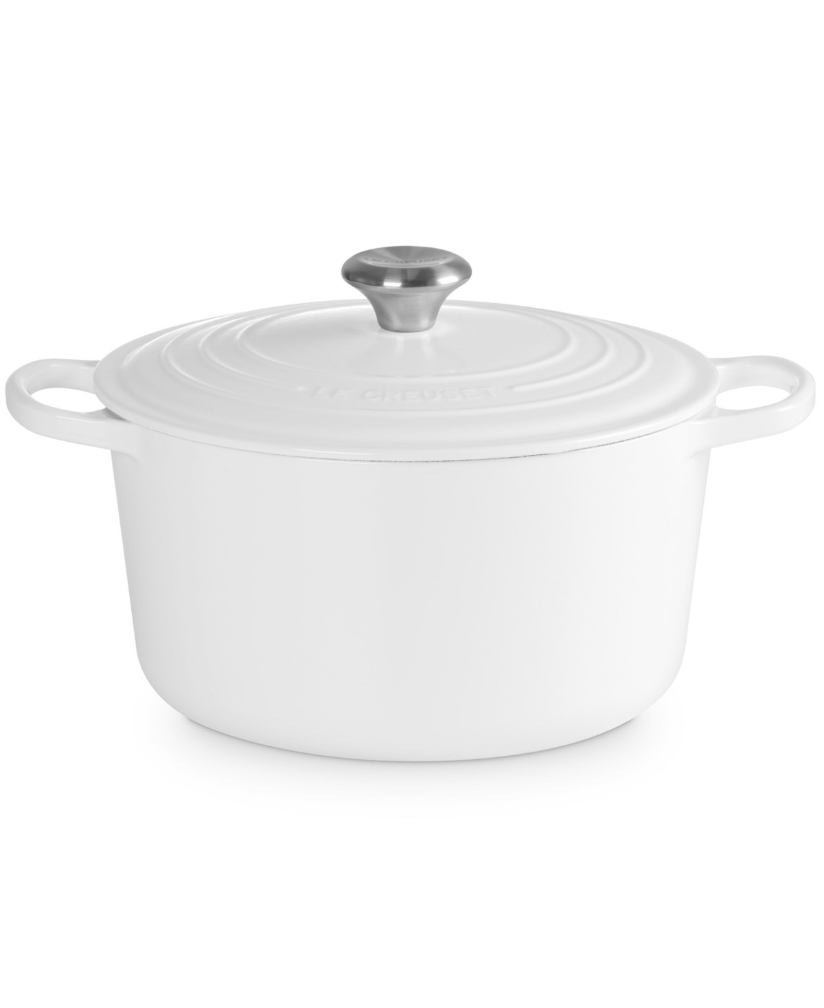 Le Creuset Signature Enameled Cast Iron 6.5 Quart Deep Round Dutch Oven - White | Macy's
