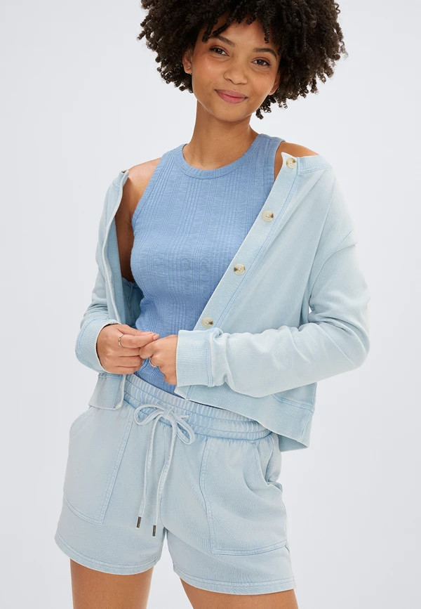 Washed Terry High Rise 4in Short | Maurices