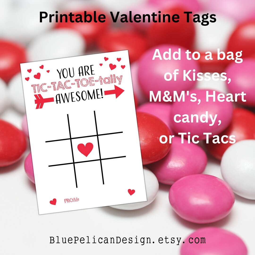 Printable Valentine's Day Tic Tac Toe Cards – Kids Valentine Printables – Tic Tac Toe Valenti... | Etsy (US)