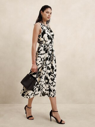 Georgette Midi Shift Dress | Banana Republic Factory