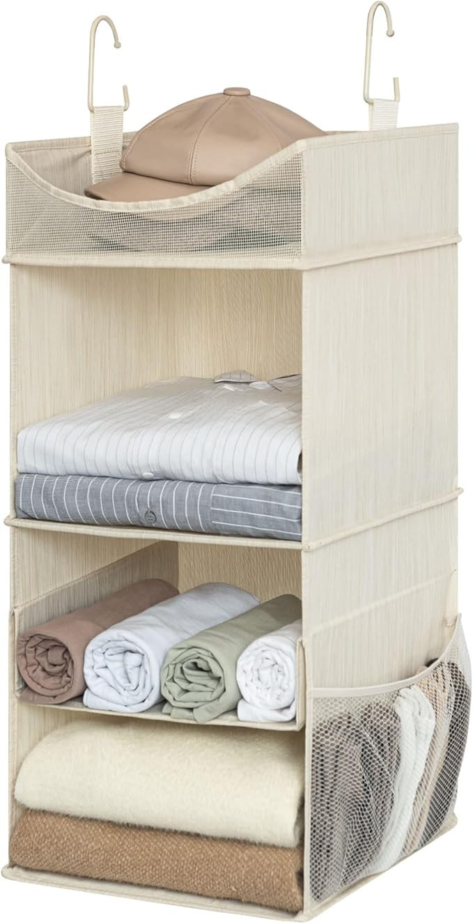 StorageWorks 3-Shelf Hanging Closet Organizer, Adjustable Hanging Closet Organizers and Storage, ... | Amazon (US)