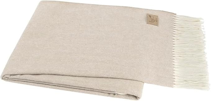Lands Downunder All-Season, Luxury Dune Herringbone Throw – Soft Woven Throw with Decorative Fr... | Amazon (US)