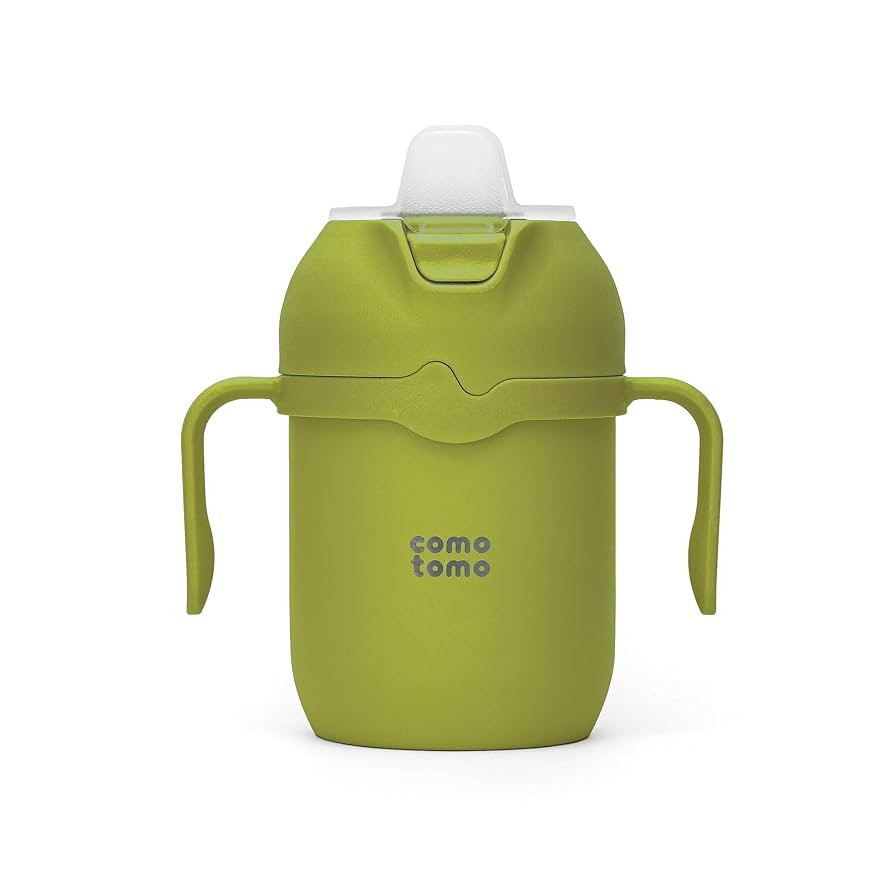 Comotomo Toddler Tumbler 8oz Insulated Sippy Cup with Silicone Straw and Spout, Green | Amazon (US)