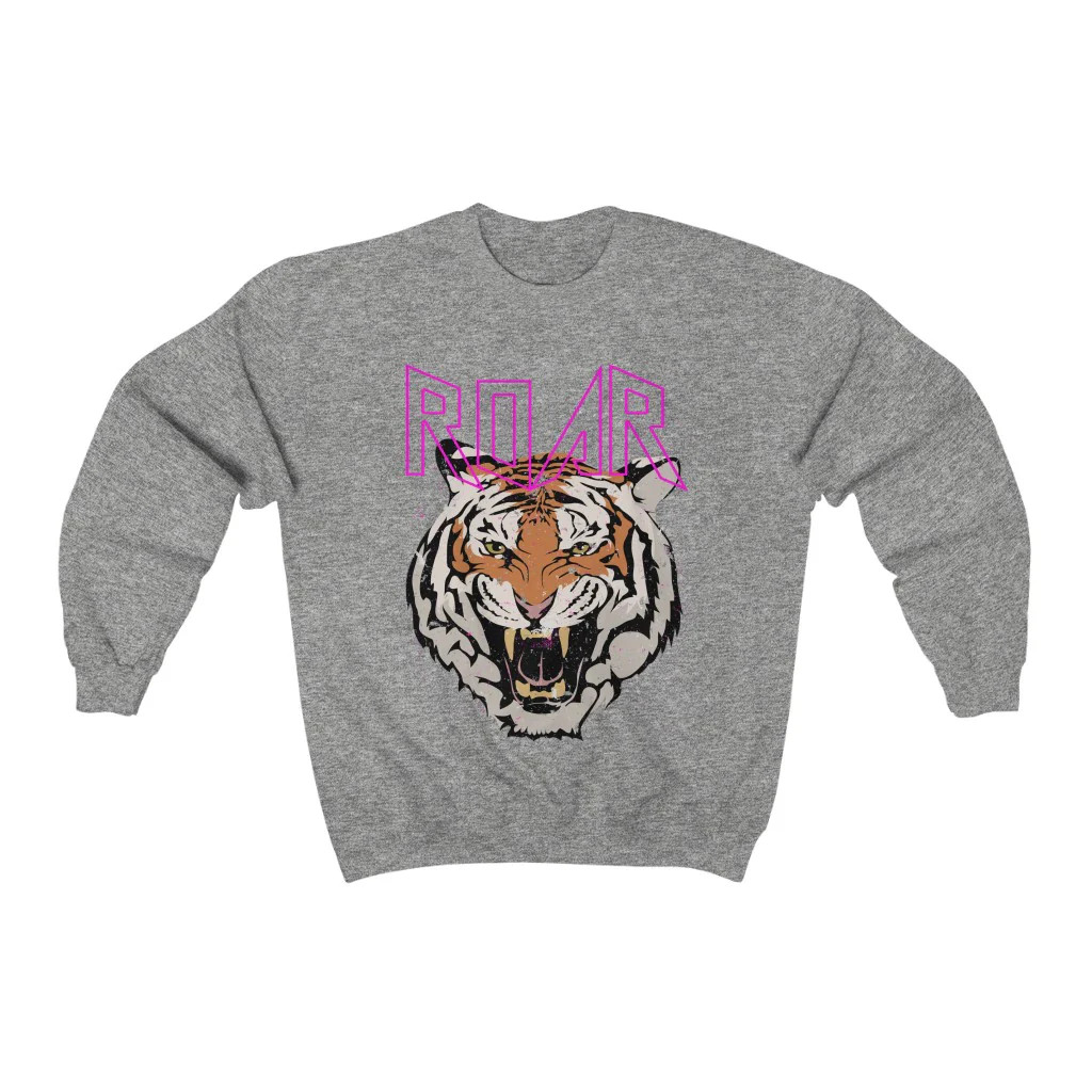 Tiger Roar Distressed Unisex Sweatshirt | Always Stylish Mama