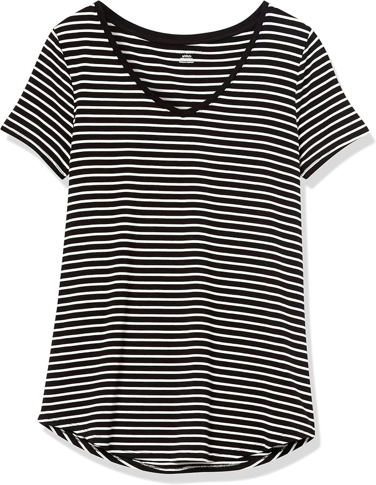 Amazon Essentials Women's Relaxed-Fit Short-Sleeve V-Neck Tunic (Available in Plus Size), Multipa... | Amazon (US)