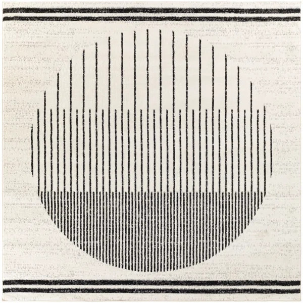 Corum Abstract Area Rug in Black/Ivory | Wayfair North America