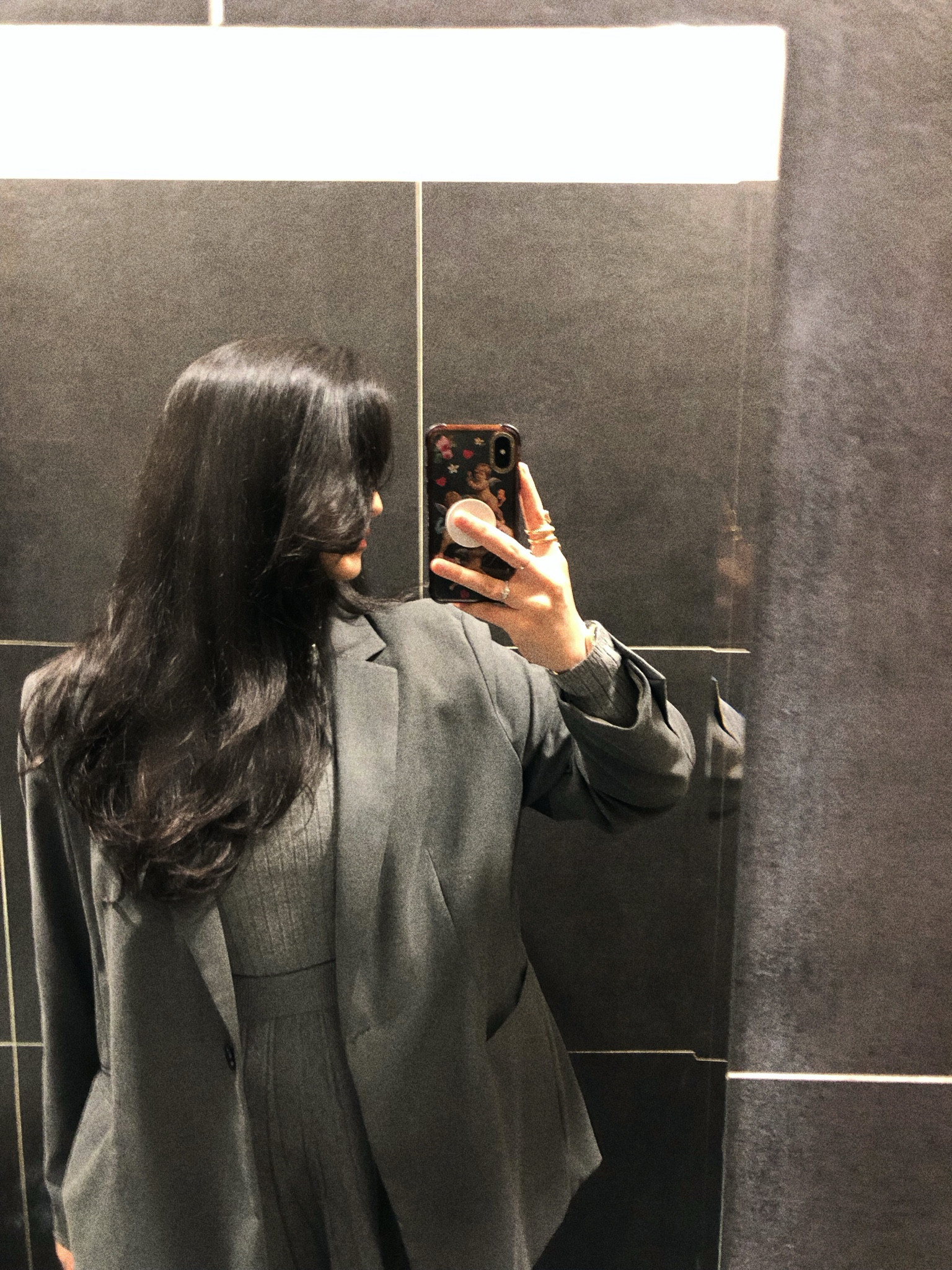 Grey skirt, tennis skirt, grey blazer, monochrome outfit, gold jewellery, knee high boots 

#LTKSeasonal #LTKBacktoSchool #LTKworkwear