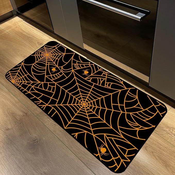 TIAMILCO Halloween Kitchen Rugs and Mats Cobweb Kitchen Decor Non Skid Kitchen Mats Doormat for I... | Amazon (US)