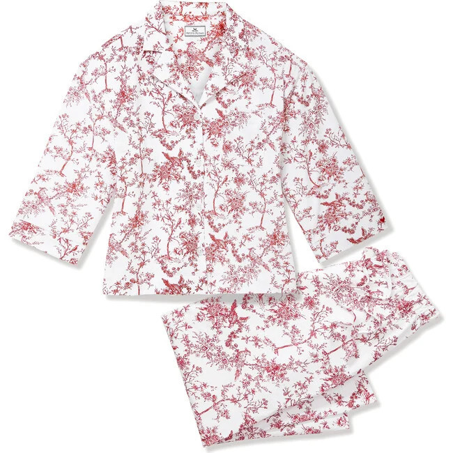 Petite Plume | Women's Pima Olivia in (Red Timeless Toile, Size Large) | Maisonette | Maisonette