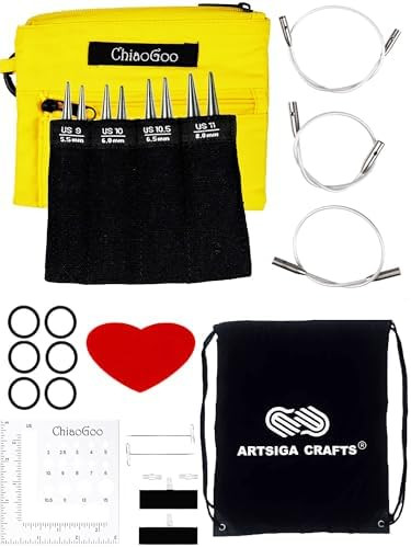ChiaoGoo Twist Shorties Yellow 3 Inch 7230-L Interchangeable Set | Amazon (US)