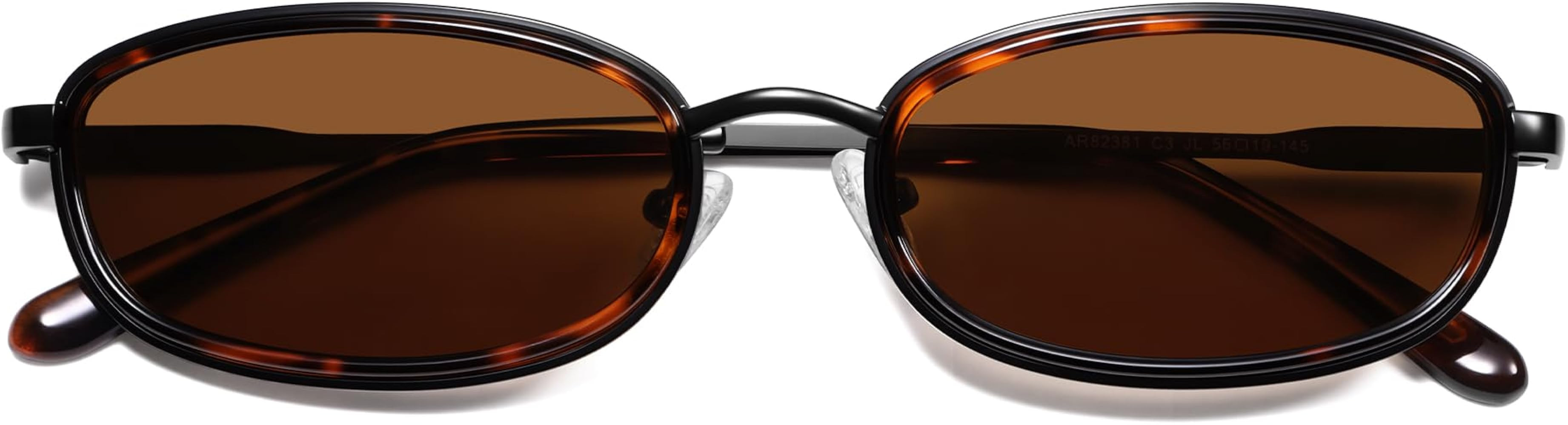 Polarized Retro Oval Sunglasses for Women Men 2026 Trendy Narrow Round Sun Glasses 90s Chic AR823... | Amazon (US)