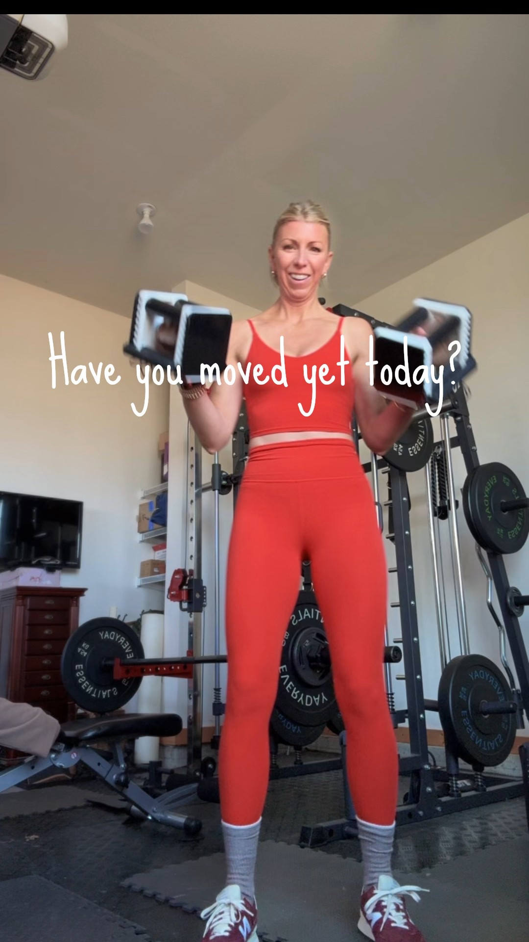 Have you moved your body yet today? Ladies, it’s time to embrace the weights! Lifting isn’t just for the gym bros; it’s a powerhouse tool for us women over 40 to boost health, balance hormones, enhance immunity, and elevate mental wellness.

Strength training helps keep our bones strong, supports hormone balance and provides a natural mood lift. Happy Friday ❤️
Also a cute workout look helps motivate 👏🏻

#LTKWatchNow #LTKFitness #LTKOver40