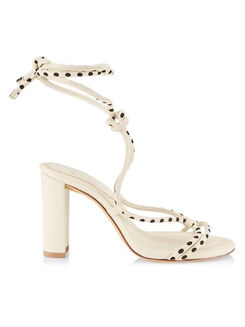 Donna Leather Ankle-Wrap Sandals | Saks Fifth Avenue