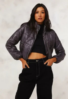 Jaqueta Puffer Trendyol Collection Lisa Grafite | Dafiti (BR)