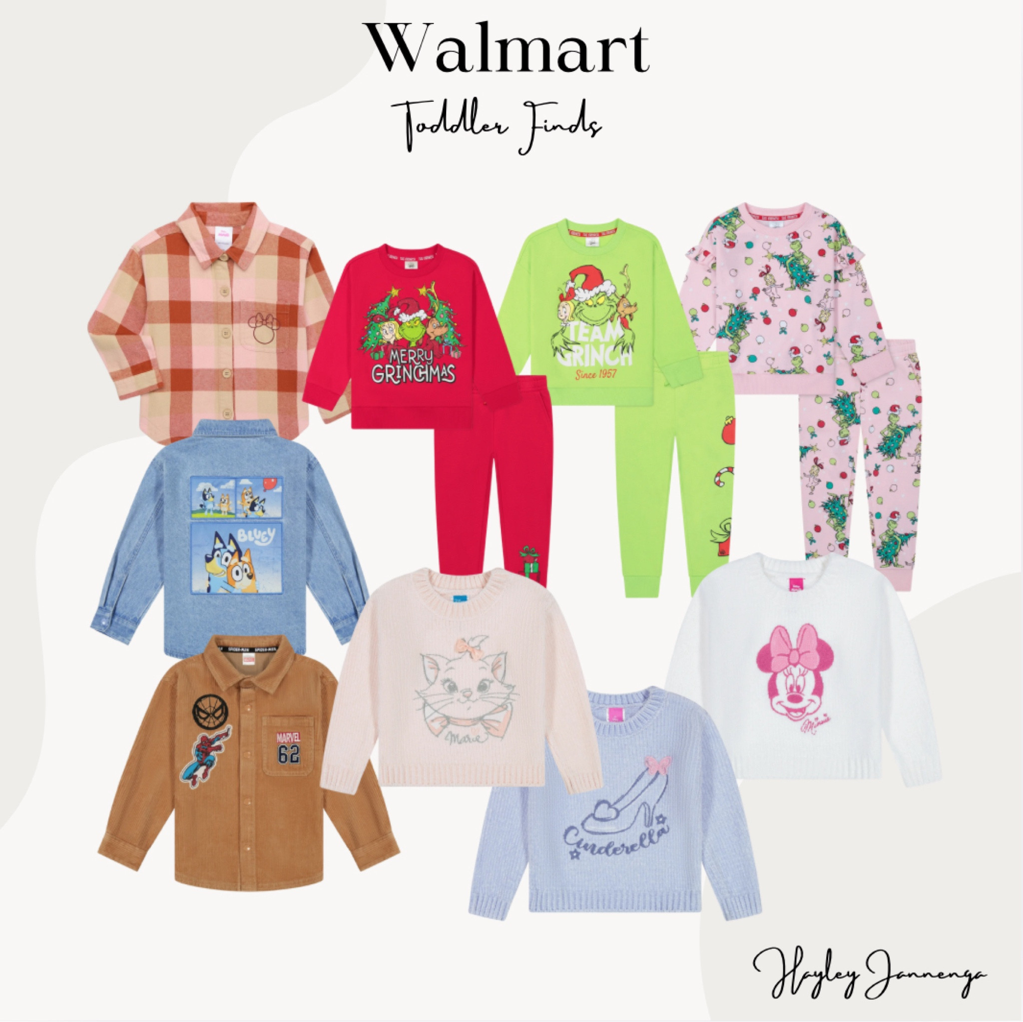 Walmart toddler finds
Jackets
Bluey
Disney
Minnie
Grinch
Christmas
Holiday sets
Matching sets
Pjs
Flannel
Princess
Marvel
Spiderman
Back to school
Fall 
Fashion
Winter 
Boys
Girls
Unisex
Gift guide

#LTKBaby #LTKHoliday #LTKKids