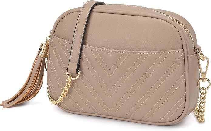 Lola Mae Quilted Crossbody Bag, Trendy Design Shoulder Purse | Amazon (US)