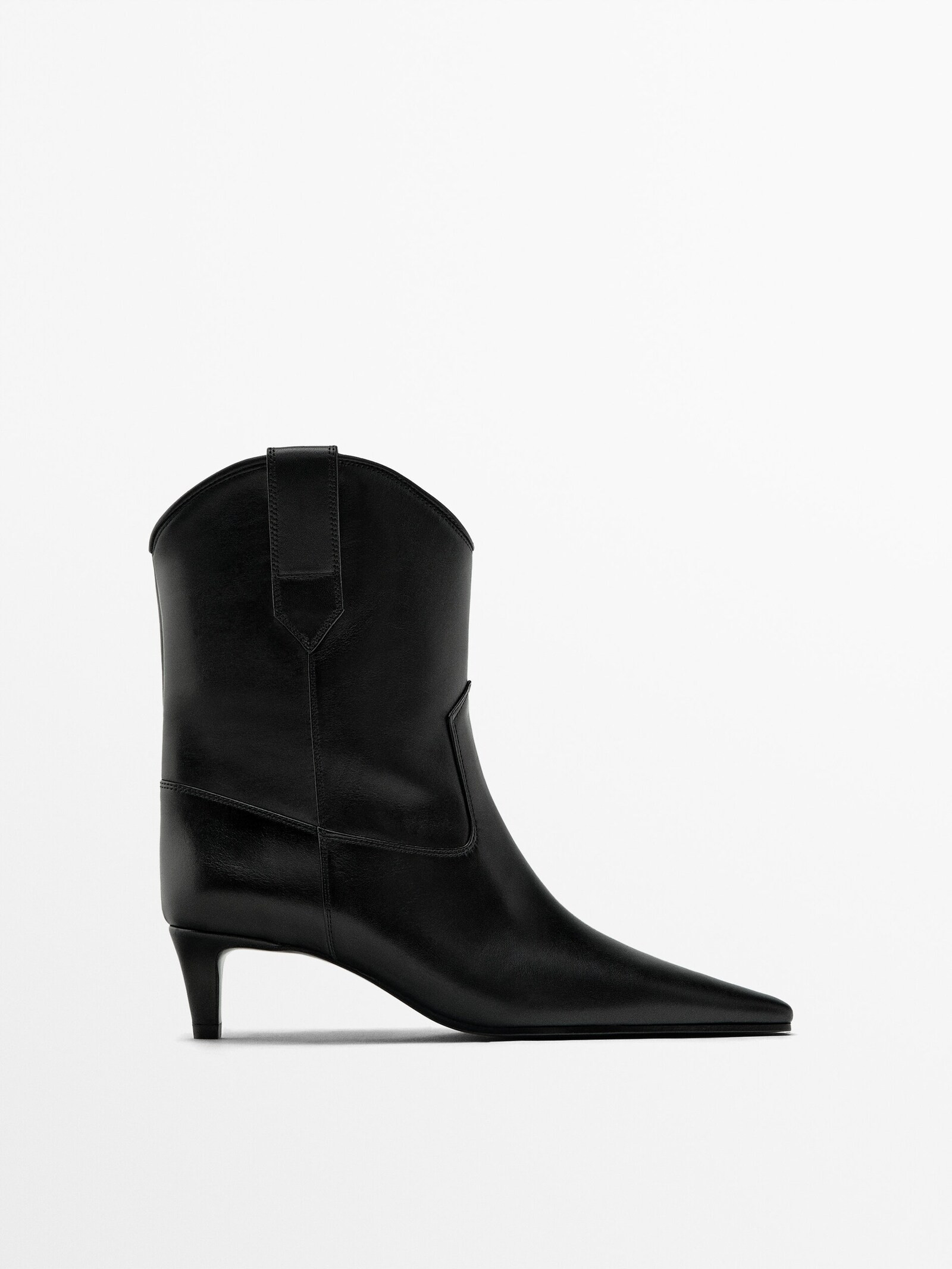 High-heel cowboy ankle boots - Studio | Massimo Dutti US