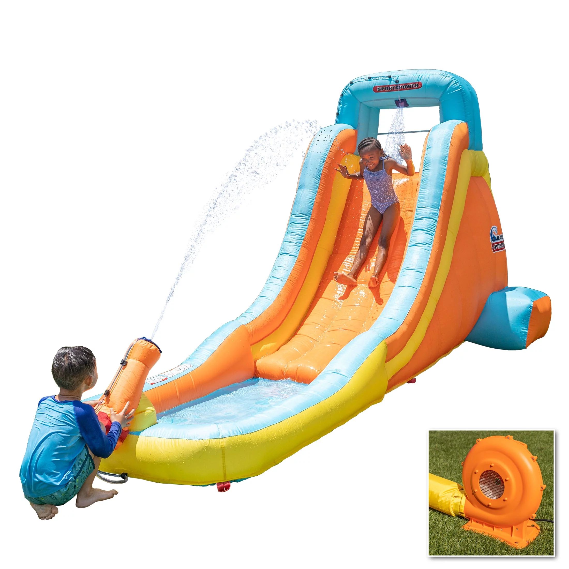 Sportspower My First Inflatable Water Slide with Lifetime Warranty on Heavy Duty Blower | Walmart (US)