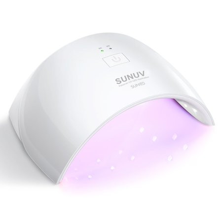 Nail Lamp SUNUV Gel UV Light Nail Dryer for Gel Nail Polish Curing Lamp with Sensor 2 Timers SUN9C W | Walmart (US)