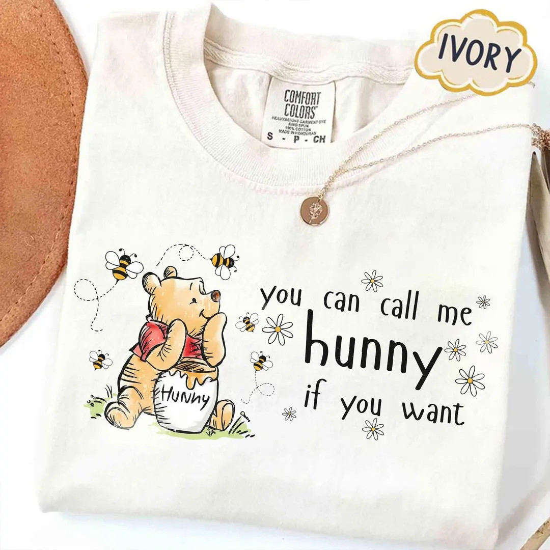 Comfort Colors Retro Winnie The Pooh Shirt, Pooh Honey Shirt, You can Call Me Hunny It You Want T... | Etsy (US)