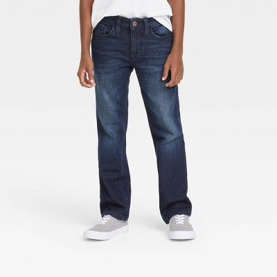 Boys' Stretch Straight Fit Jeans - Cat & Jack™ Blue | Target