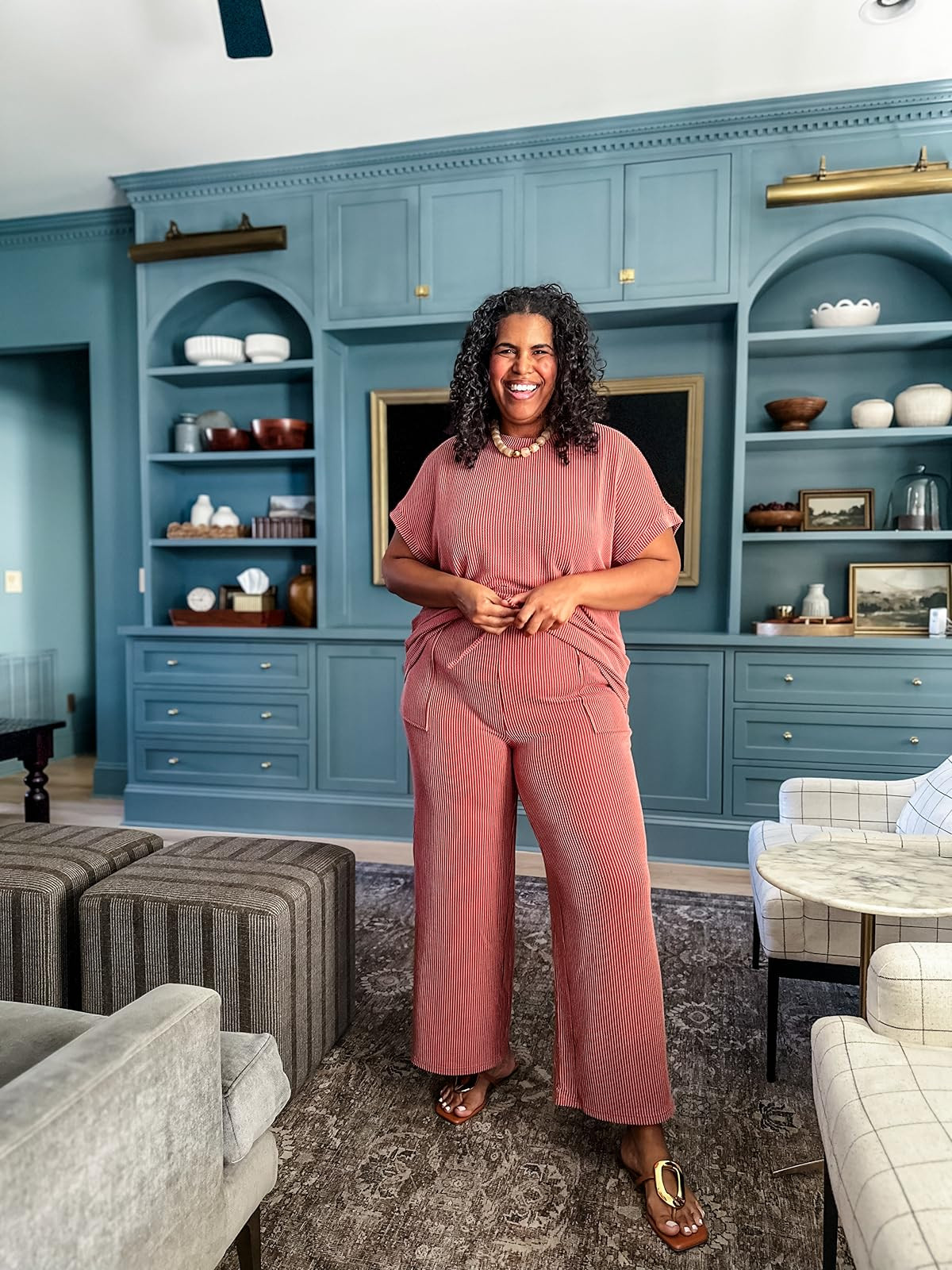 Casual yet stylish, these comfy set is perfect for everyday wear. Great stretch and curvy body approved. Wearing size xxl. #amazonfashion #plussizefashion 

 #LTKootd #LTKOver40 #LTKPlusSize