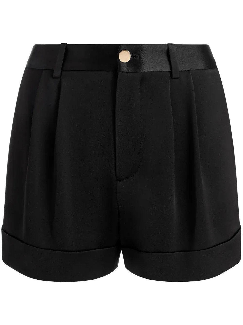 alice + olivia Conry pleated shorts - Black | Farfetch Global