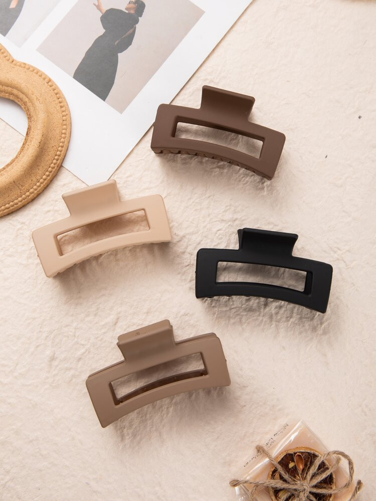 4pcs Square Design Hair Claw | SHEIN