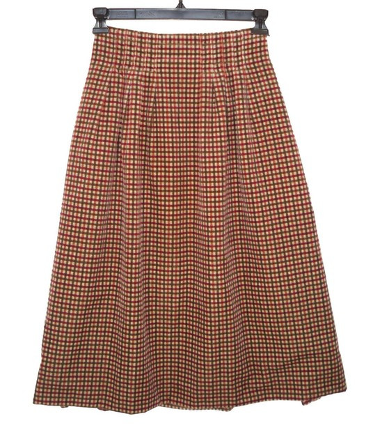 Lilith XS 36 Velveteen Skirt Retro Check Cotton Midi Pockets | eBay | eBay US