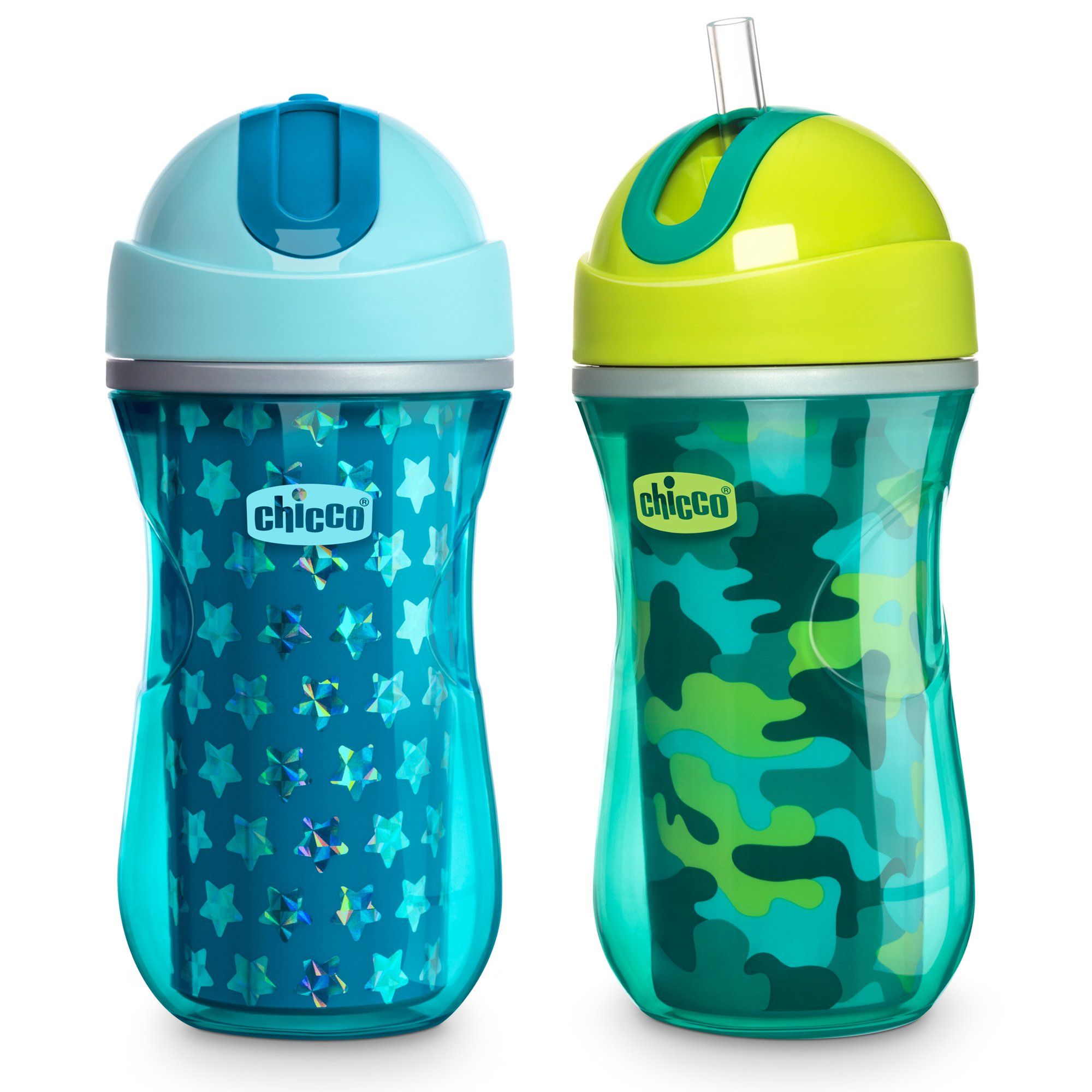 Chicco Insulated Flip-Top Straw Cup 9oz, Green/Teal, 12m+ (2pk) | Walmart (US)