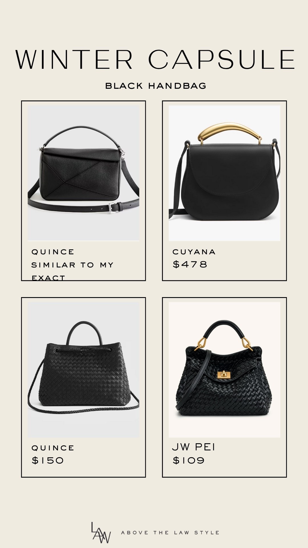 Winter Capsule: Black Handbag 

#LTKFindsUnder100 #LTKItBag #LTKStyleTip