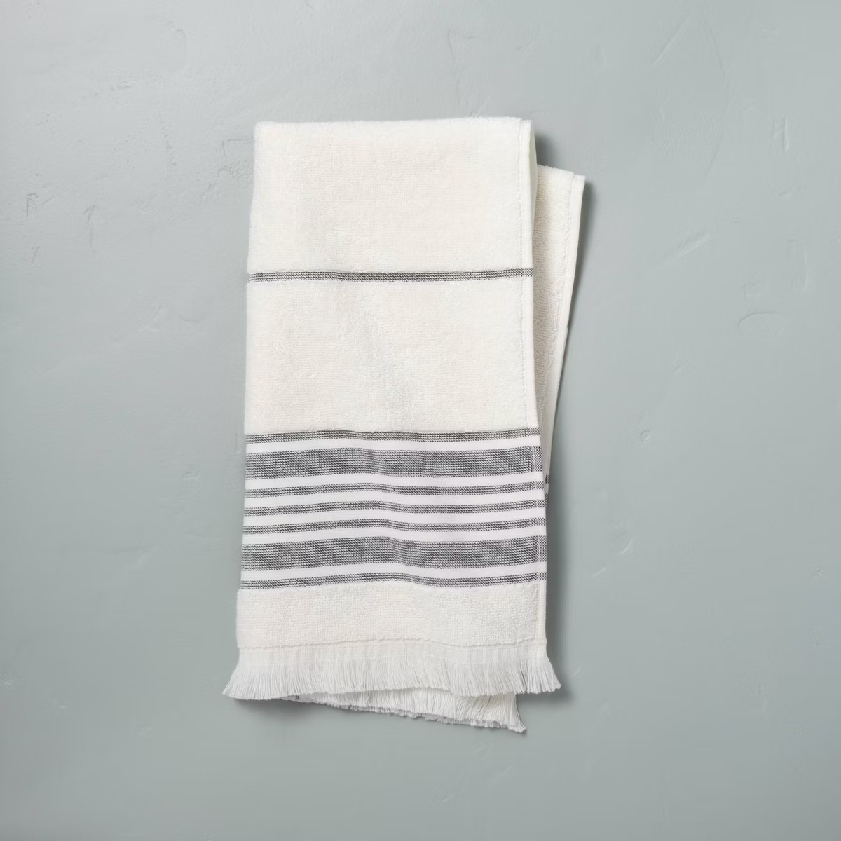 Multistripe Bath Towels Cream/Gray - Hearth & Hand™ with Magnolia | Target