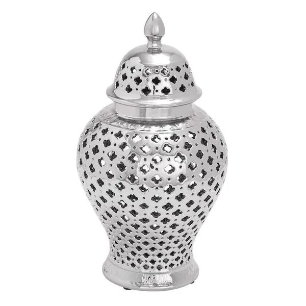 Hand-carved Ceramic Jar with Removable Lid | Bed Bath & Beyond