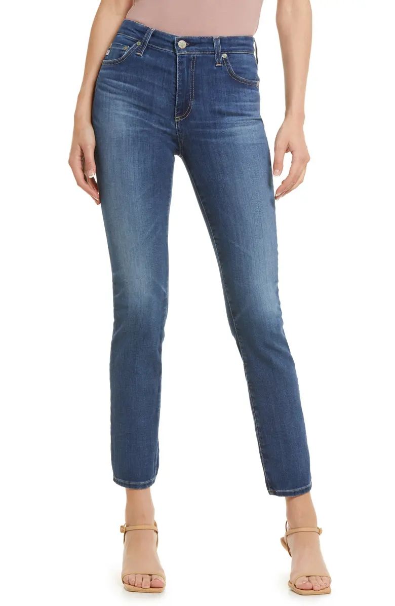 Mari High Waist Stretch Slim Straight Leg Jeans | Nordstrom