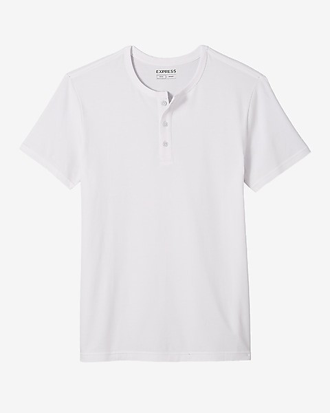 Slim Supersoft Short Sleeve Henley | Express