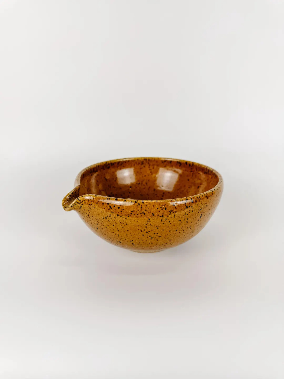 Handmade Orange Speckled Pottery Matcha Bowl, Clay Mixing Dish With Pour Spout | Etsy (US)