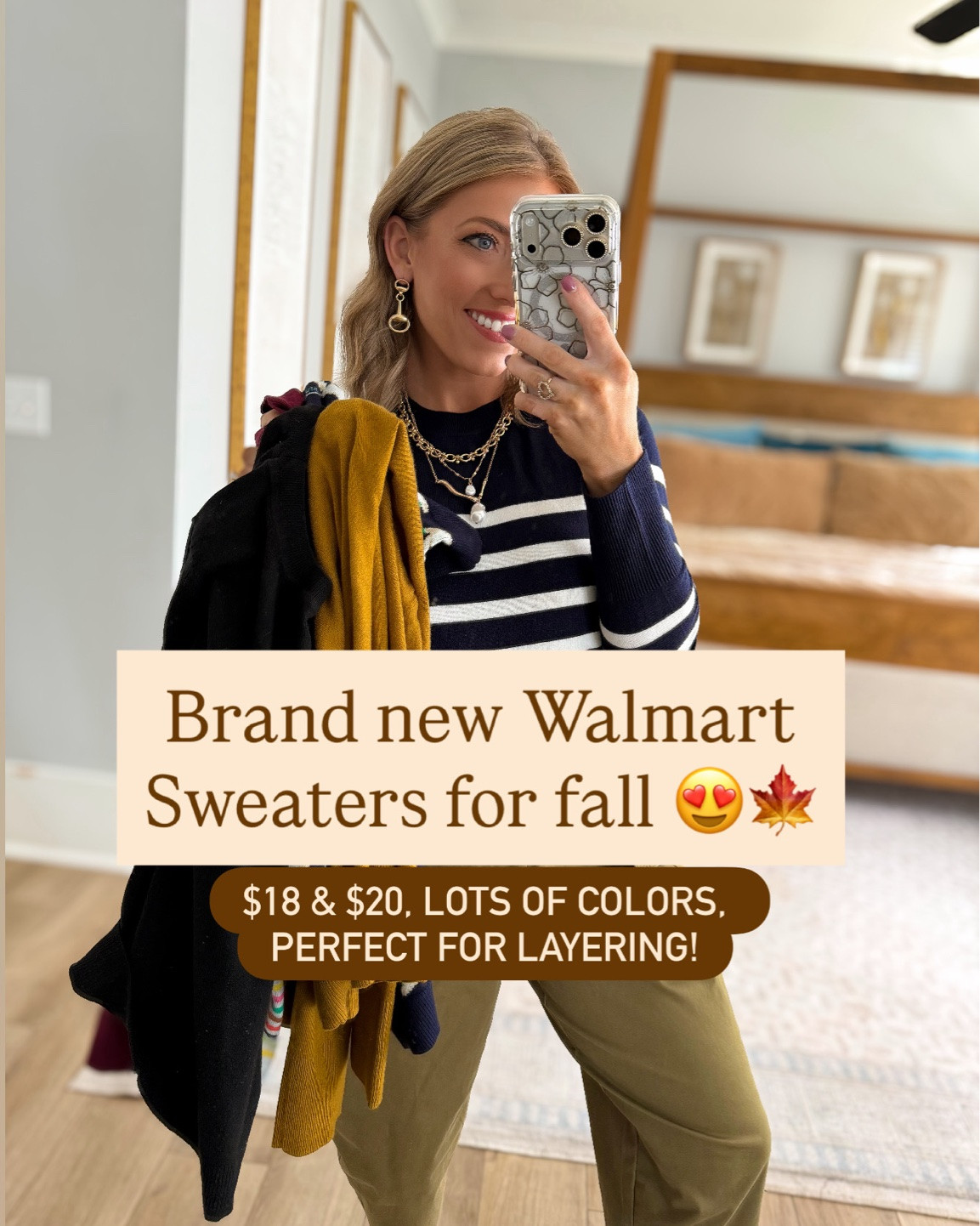 These new Walmart sweaters are the kind of fall basics I’ll be styling on repeat! 😍🍂 So many cute colors, prints and styles—including both long sleeve and short sleeve options—and most are only $18–$20!

I love how versatile these are for fall outfits. Wear them now tucked into jeans, wide leg pants or a skirt, then layer them under a denim jacket or lightweight fall jacket once the temperatures cool down. I styled them SO many different ways to show just how easy they are to mix, match, layer and dress up or down. The rich burgundy, mustard, stripes and fun prints are so good for the season! 🤎

Affordable Walmart fashion finds that make getting dressed for fall EASY! Which look would you wear first?

#WalmartFashion #WalmartFinds #WalmartStyle #WalmartNewArrivals #WalmartFashionFinds #FallFashion #FallOutfits #FallStyle #AffordableFashion #AffordableStyle #SweaterWeather #FallSweaters #SweaterOutfit #FallOutfitIdeas #EverydayStyle #CasualFallOutfits #LayeringOutfits #PetiteStyle #WomensFashion #OOTD

#LTKgrwm #LTKootd #LTKPetite