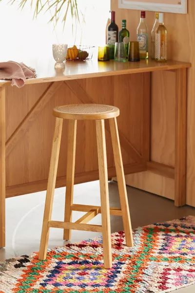 Rattan & Elm Barstool | Urban Outfitters (US and RoW)