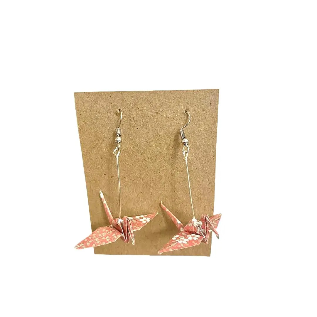 Origami Japanese Paper Crane Earrings, 12 Different Designs, Dangle Drop Earrings, & Perfect Gift... | Etsy (US)