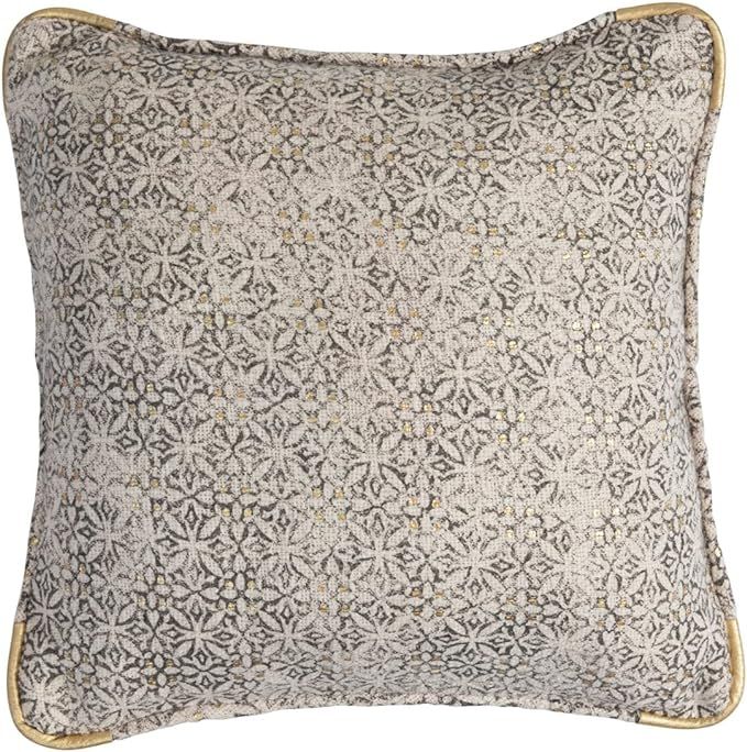 Creative Co-Op 18" Square Cotton Distressed Pillow | Amazon (US)