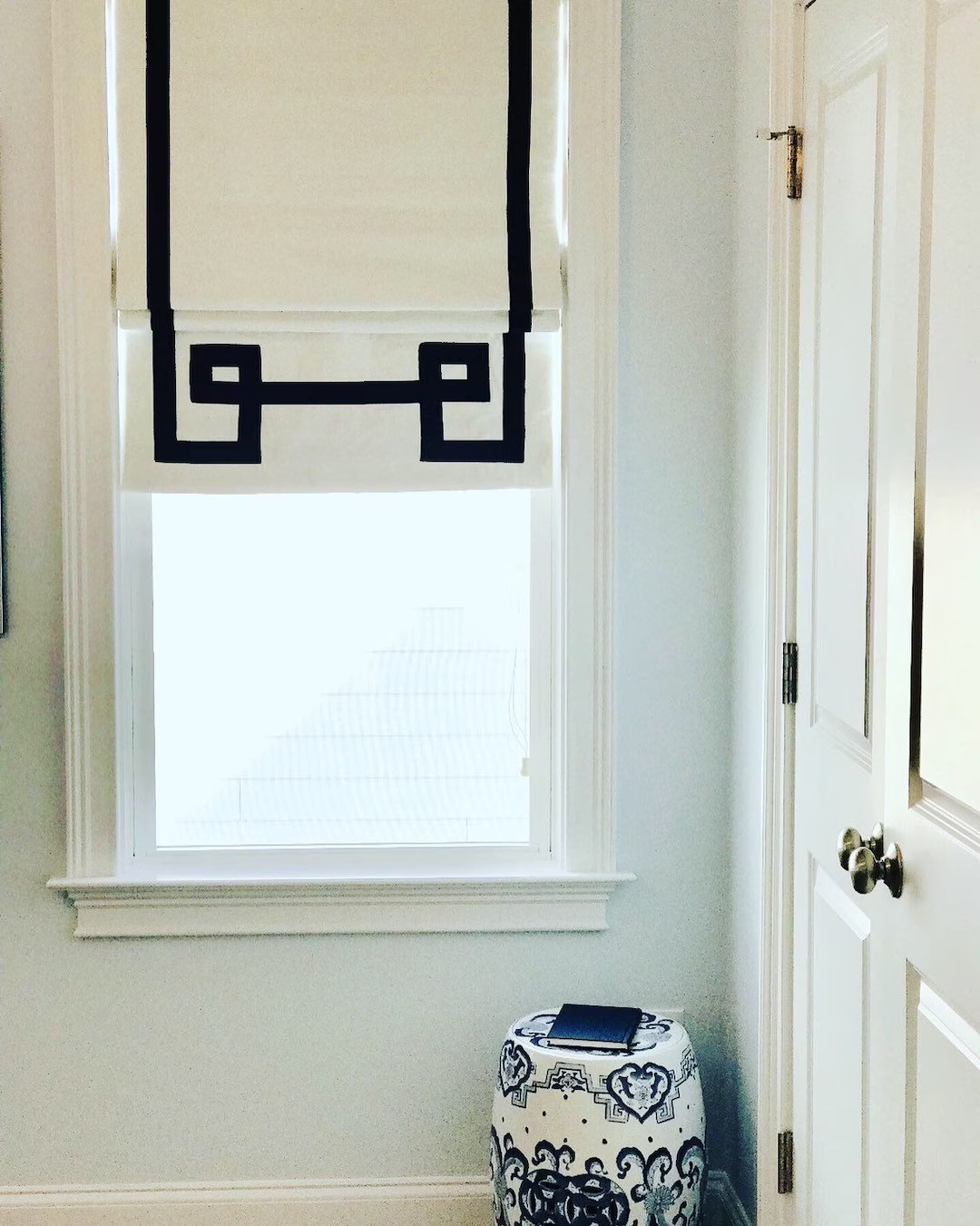 Greek Key Roman Shade, Custom Roman Shade, Window Treatments Classic Flat Roman Blind, Any Size -... | Etsy (US)