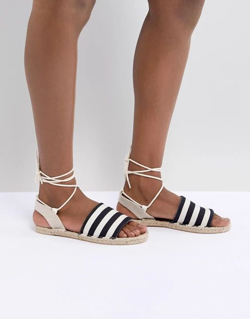 Boohoo Striped Espadrille Sandals | ASOS UK