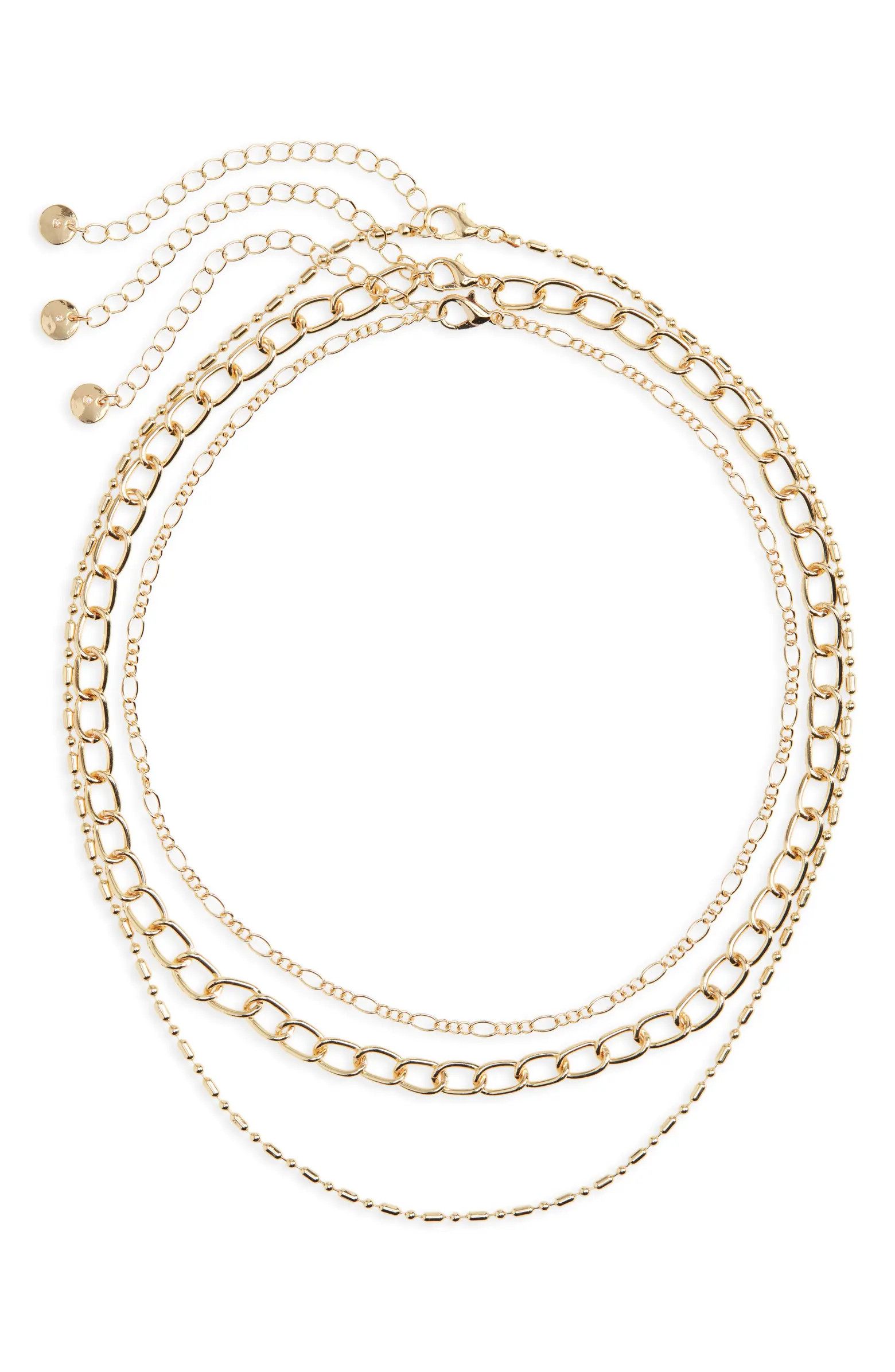 BP. Set of 3 Chain Link Layering Necklaces | Nordstrom | Nordstrom