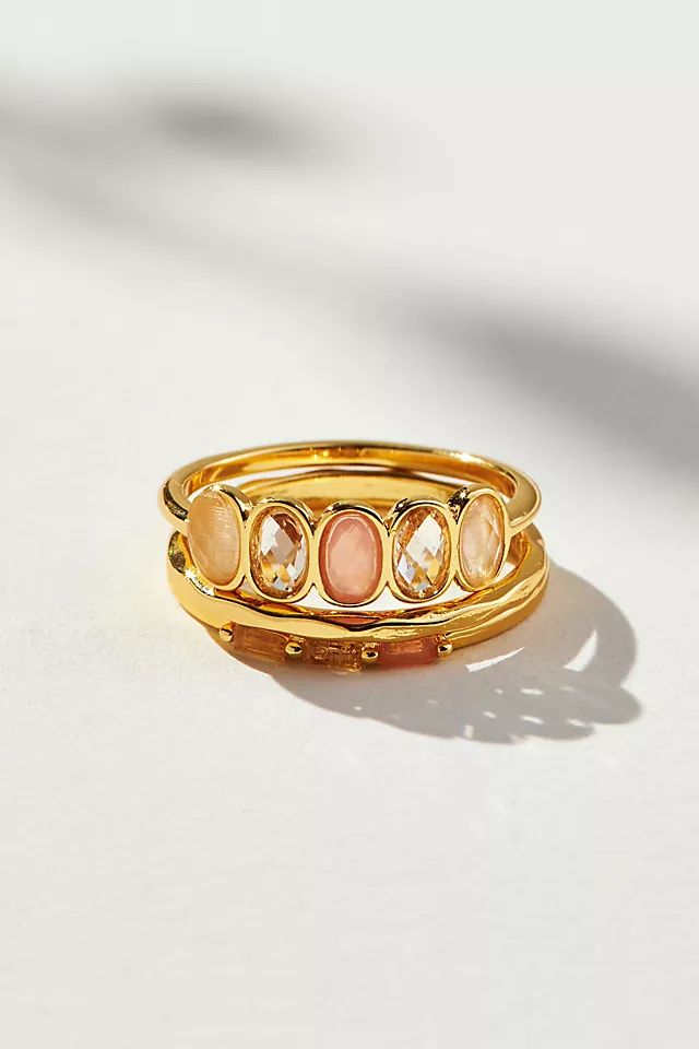 Ombre Stacked Ring Set | Anthropologie (US)