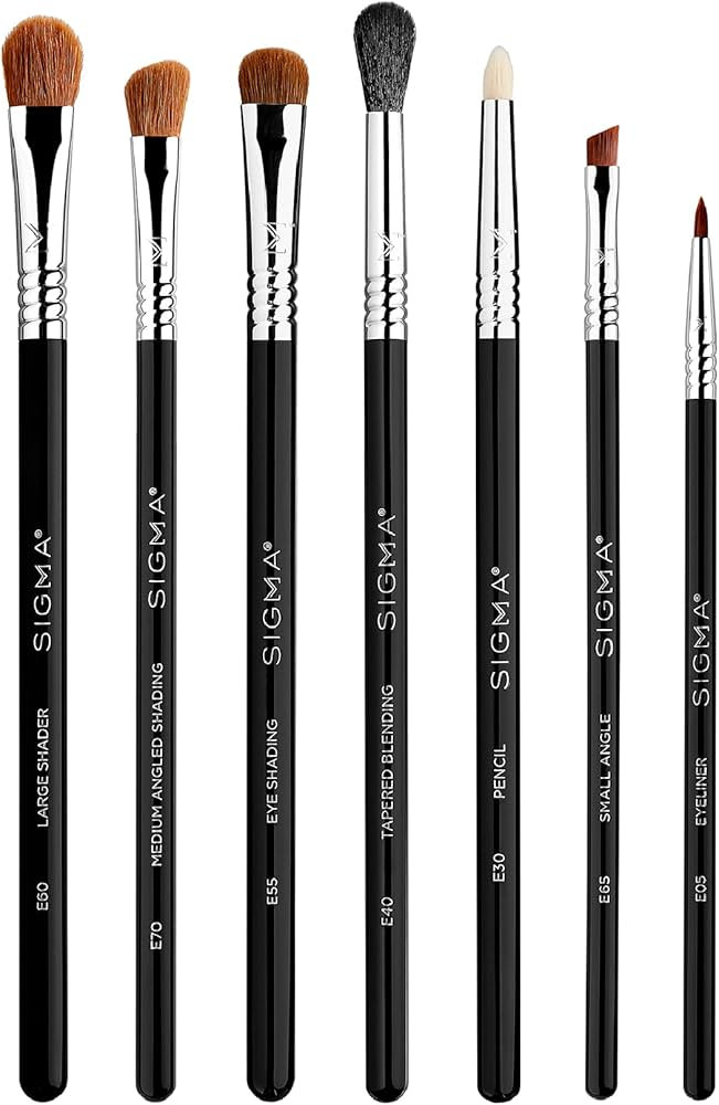Sigma Beauty Basic Eye Brush Set with 7 Classic Eyeshadow Brushes for Eyeliner, Eyeshadow, & Eyeb... | Amazon (US)