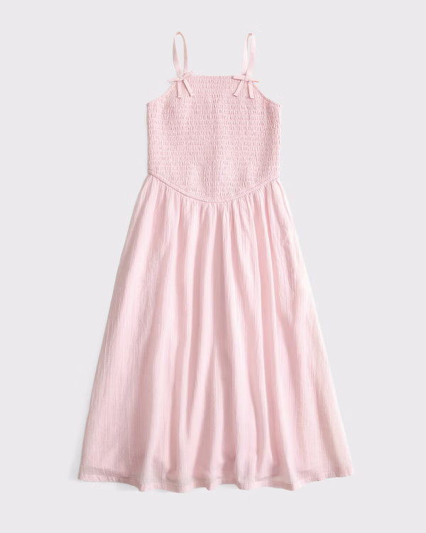 girls smocked drop-waist maxi dress | girls clearance | Abercrombie.com | Abercrombie & Fitch (US)