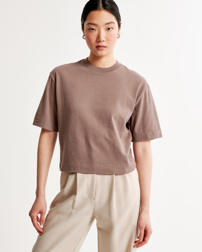 Essential Short-Sleeve Wedge Tee | Abercrombie & Fitch (US)