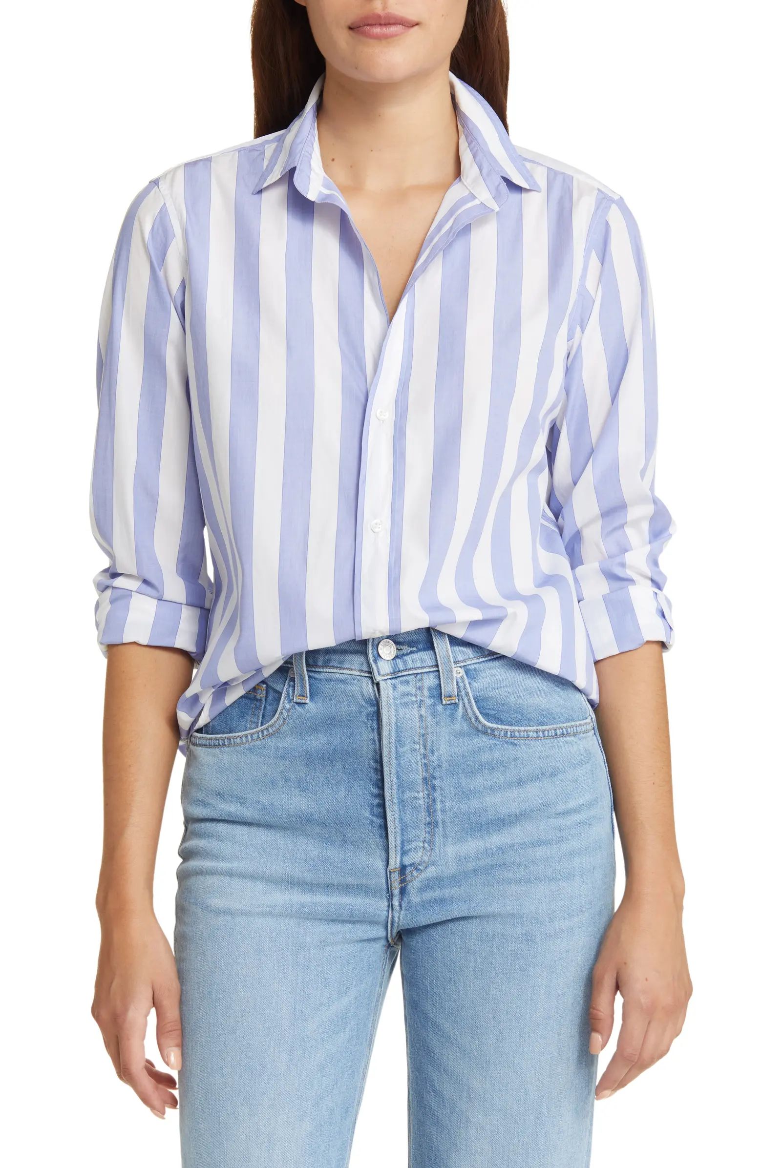 Frank Stripe Poplin Button-Up Shirt | Nordstrom