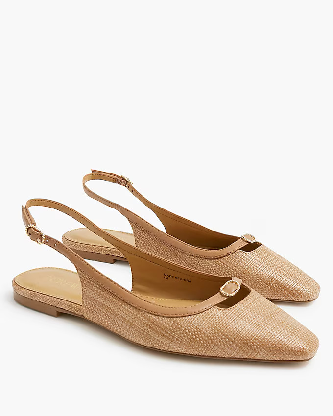 Woven slingback flats | J.Crew Factory