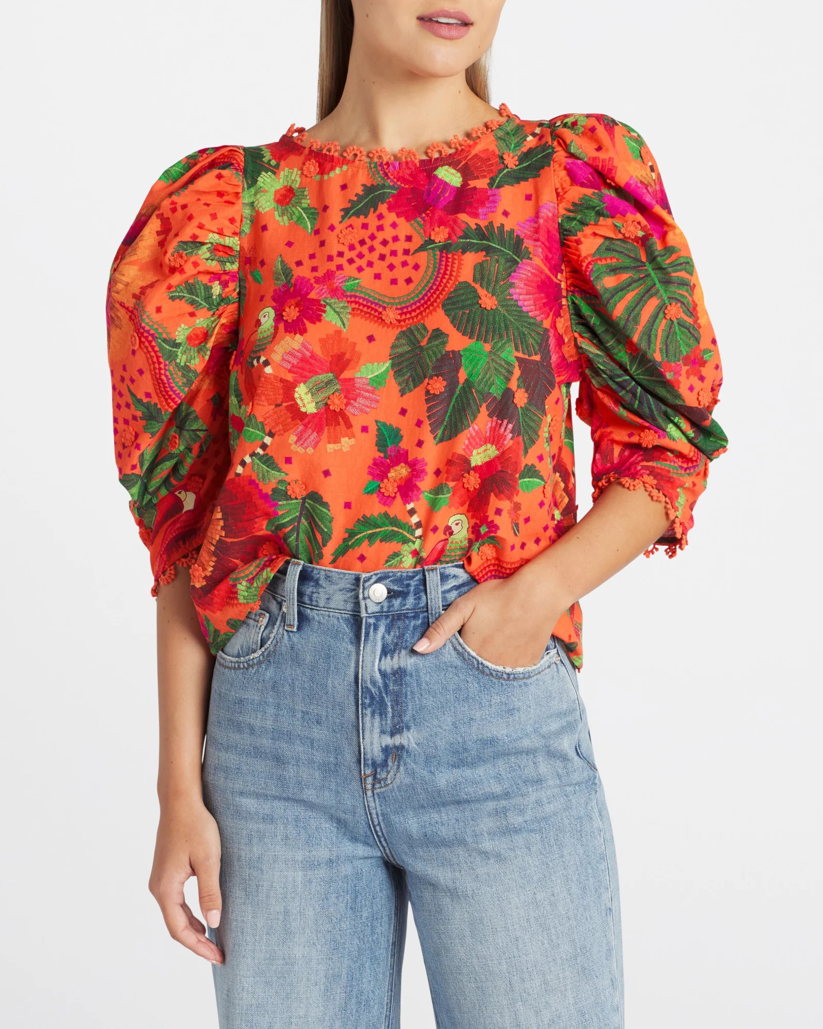 Blooming Garden Orange Blouse | Stitch Fix